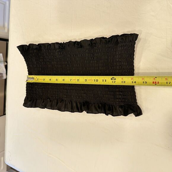 Sinch Seamless Ribbed Black Crop Top Tube Tank Size L Large - Picture 7 of 11